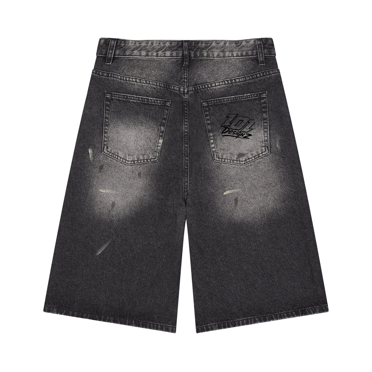 Men’s Vintage Wash Wide Leg Denim Shorts